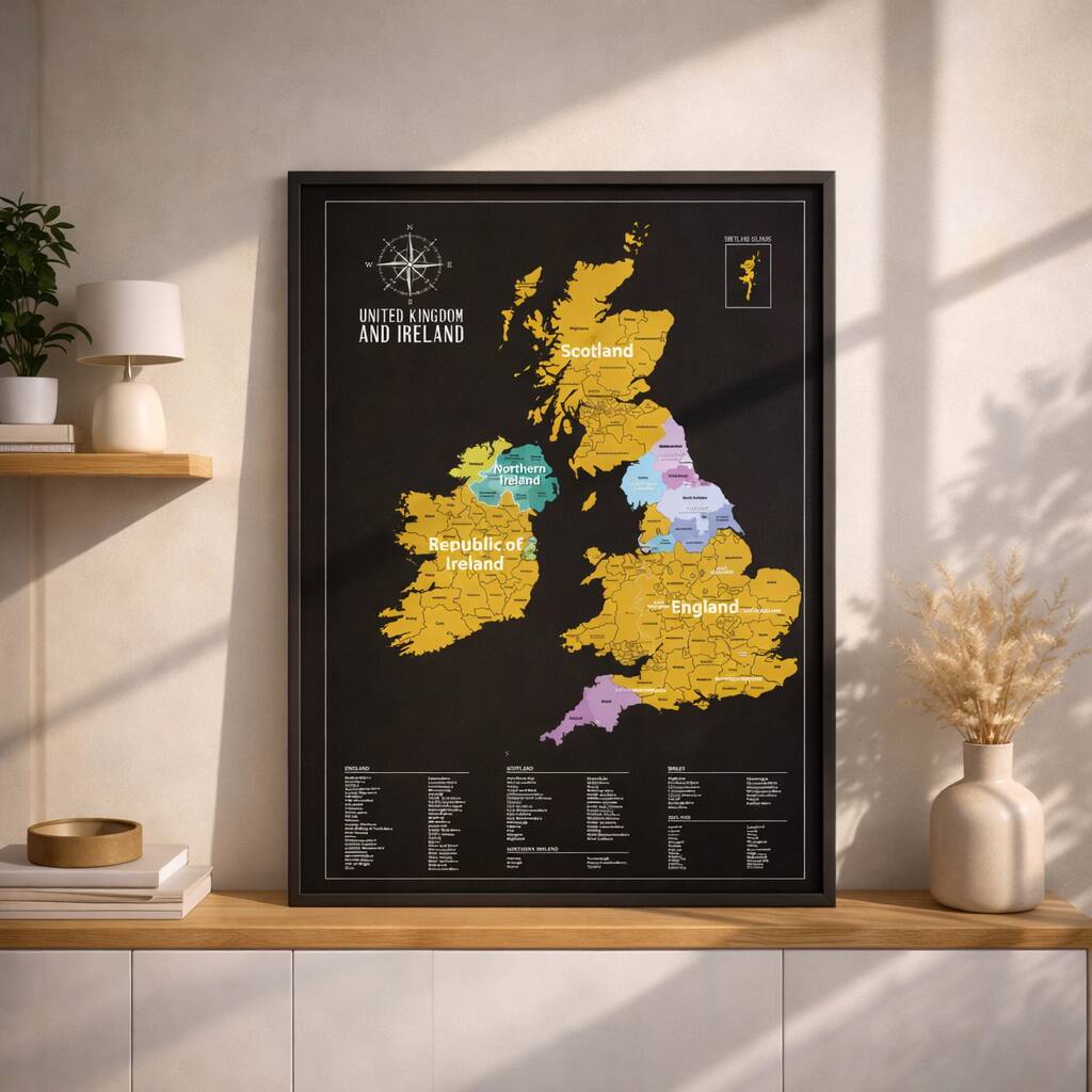 UK Scratch Map Travel Tracker Gifts