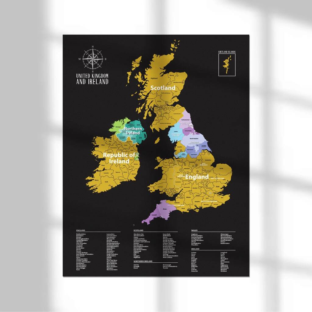 UK Scratch Map Travel Tracker Gifts
