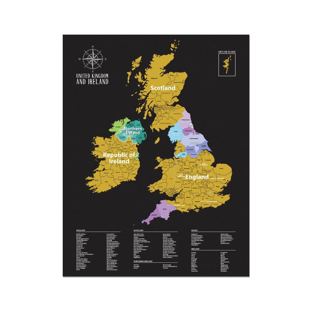 UK Scratch Map Travel Tracker Gifts