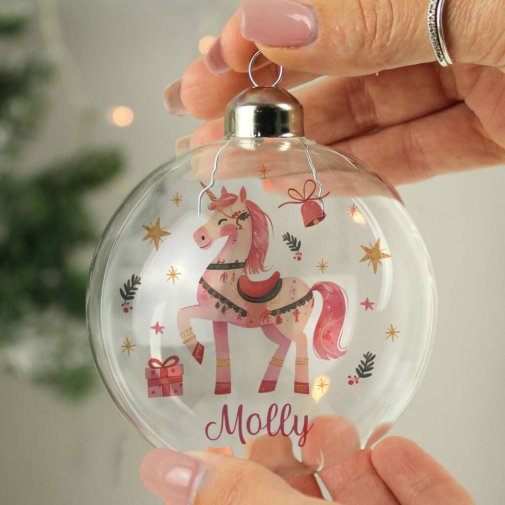 Unicorn Christmas Bauble Gift For Girls