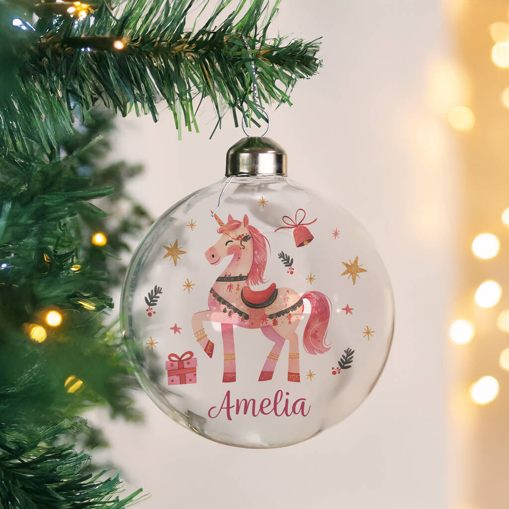 Unicorn Christmas Bauble Gift For Girls