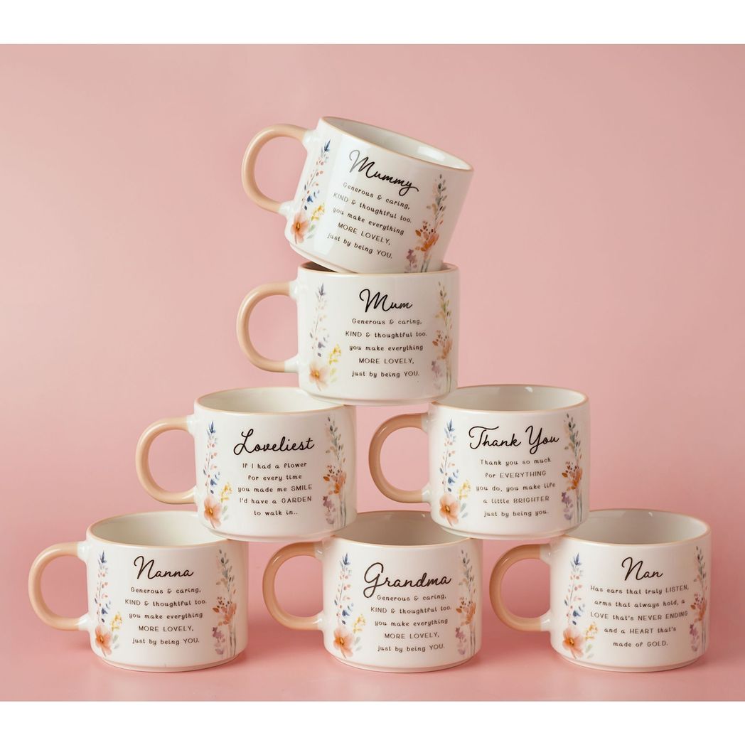 The Cottage Garden Peach Mug - Thank You