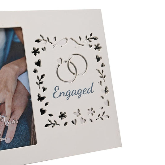 Engagement Gifts Laser Cut Photo Frame  4 x 6ins - Engaged