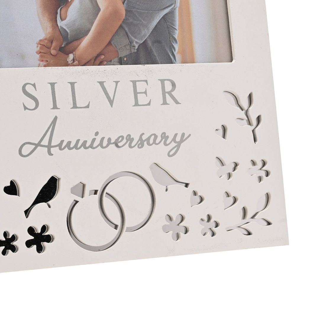 Always & Forever Photo Frame 6 x 4ins - Silver Anniversary