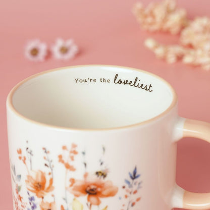 The Cottage Garden Peach Mug - Thank You