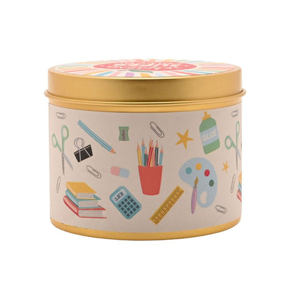 School Years Tin Candle 180g - 7.5cm x 6cm
