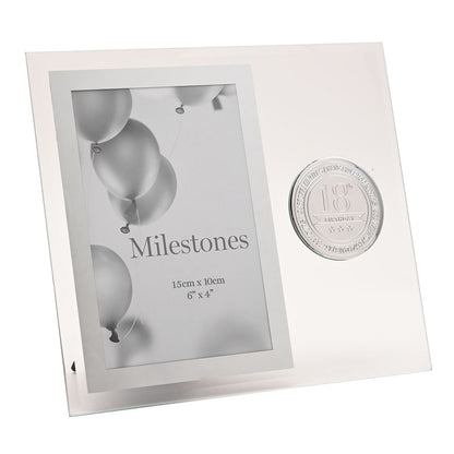 Milestones Glass Frame with Metal Badge 4" x 6" - 18