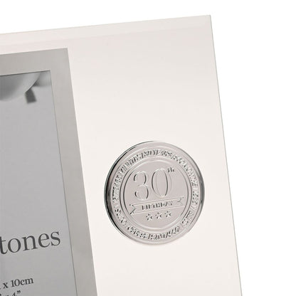 Milestones Glass Frame with Metal Badge 4" x 6" - 30