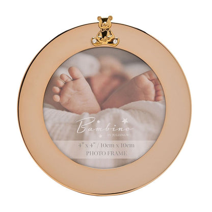 Bambino Round Frame 4" x 4"  - Teddy