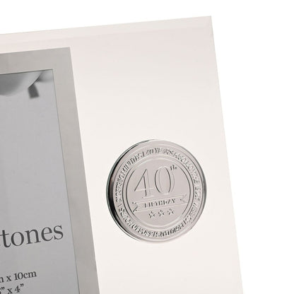 Milestones Glass Frame with Metal Badge 4" x 6" - 40