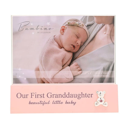 Bambino Block Frame 6" x 4" - 1st Granddaughter