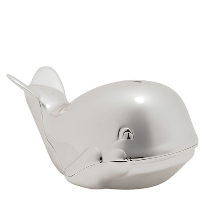 Bambino Silver Plated Whale Money Box