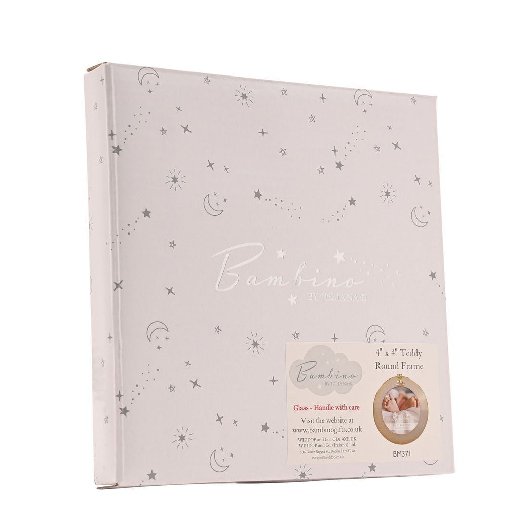 Bambino Round Frame 4" x 4"  - Teddy