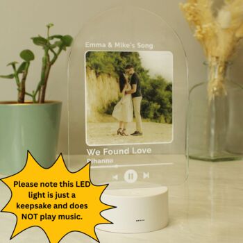 Anniversary Gifts Our Song LED Light Ornament