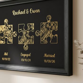 Wedding Anniversary Gifts For Couples Gold Milestones Print