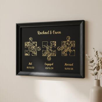 Wedding Anniversary Gifts For Couples Gold Milestones Print