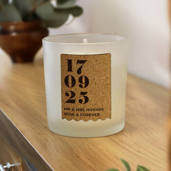 Wedding Anniversary Gifts Personalised Candle Love Story