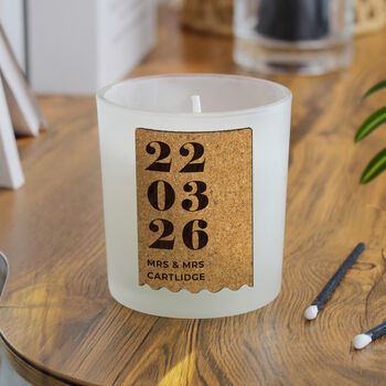 Wedding Anniversary Gifts Personalised Candle Love Story