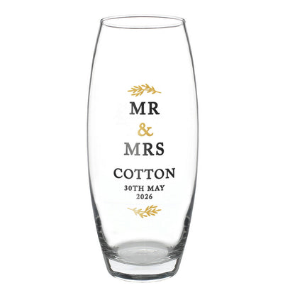Wedding Anniversary Gifts Personalised Flower Vase Mr And Mrs