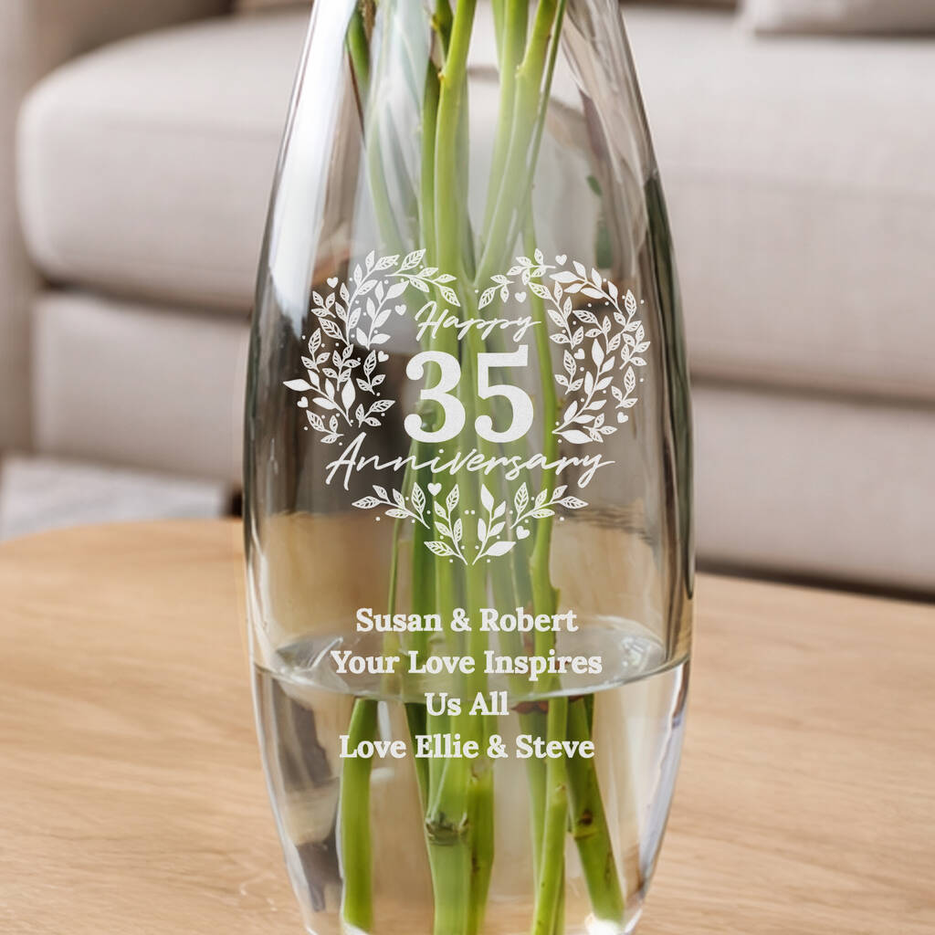 Wedding Anniversary Gifts Personalised Flower Vase
