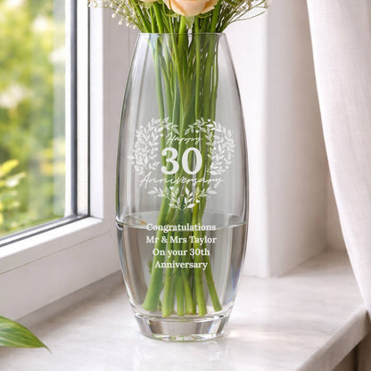Wedding Anniversary Gifts Personalised Flower Vase
