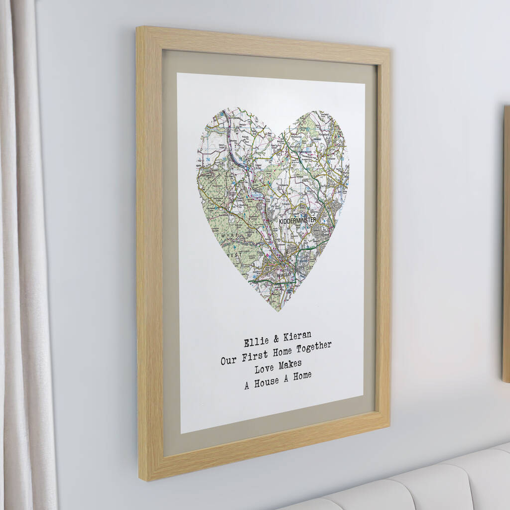 Wedding Anniversary Gifts Personalised Map Location Print