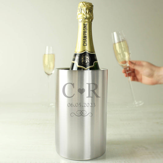 Wedding Anniversary Gifts Personalised Monogram Wine Cooler