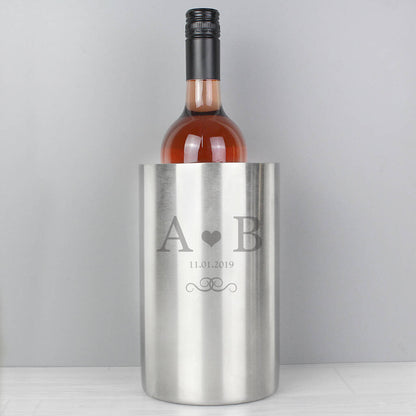 Wedding Anniversary Gifts Personalised Monogram Wine Cooler
