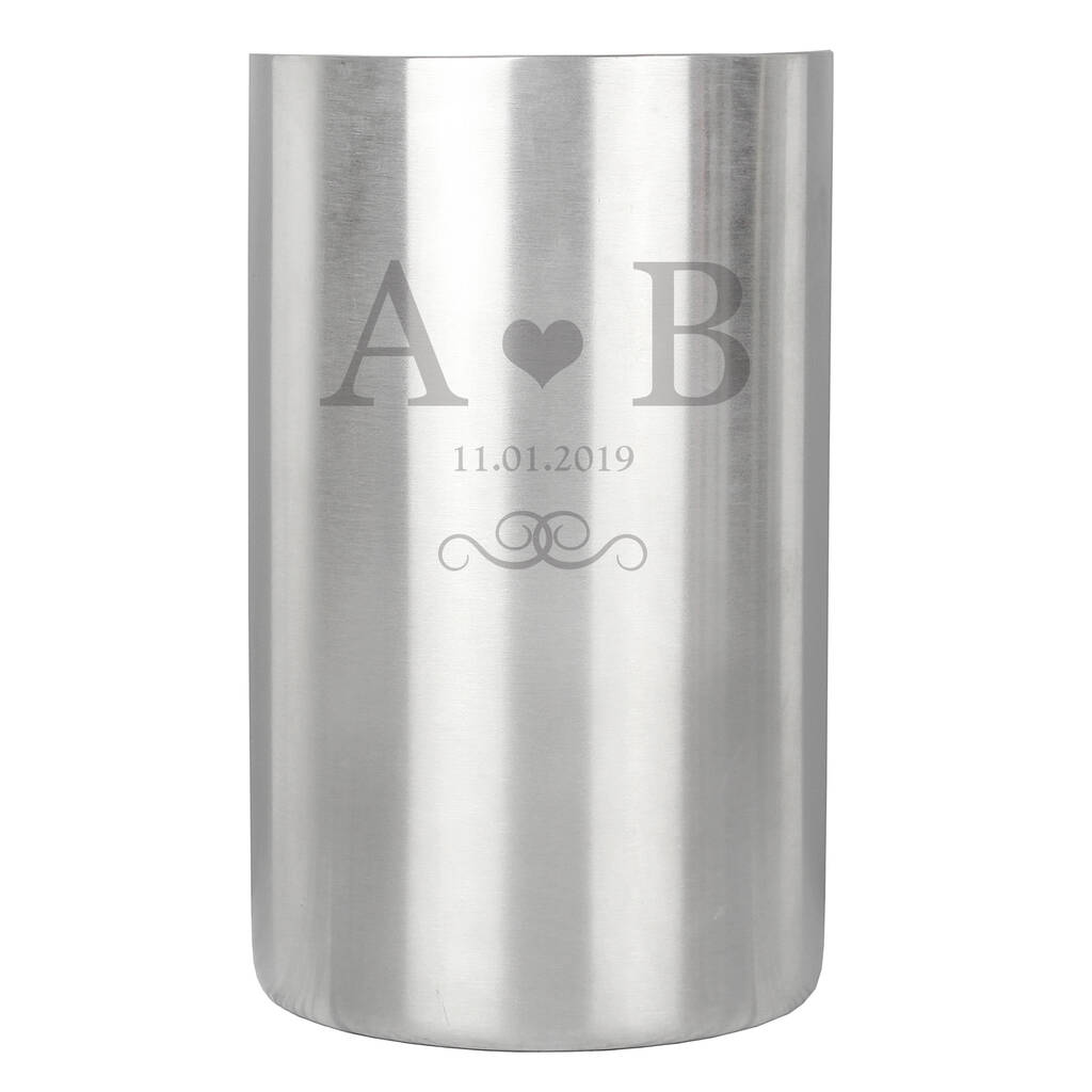 Wedding Anniversary Gifts Personalised Monogram Wine Cooler