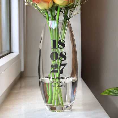 Wedding Anniversary Gifts Personalised Special Date Vase