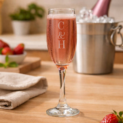 Wedding Gifts For Couples Initials Champagne Flutes Set