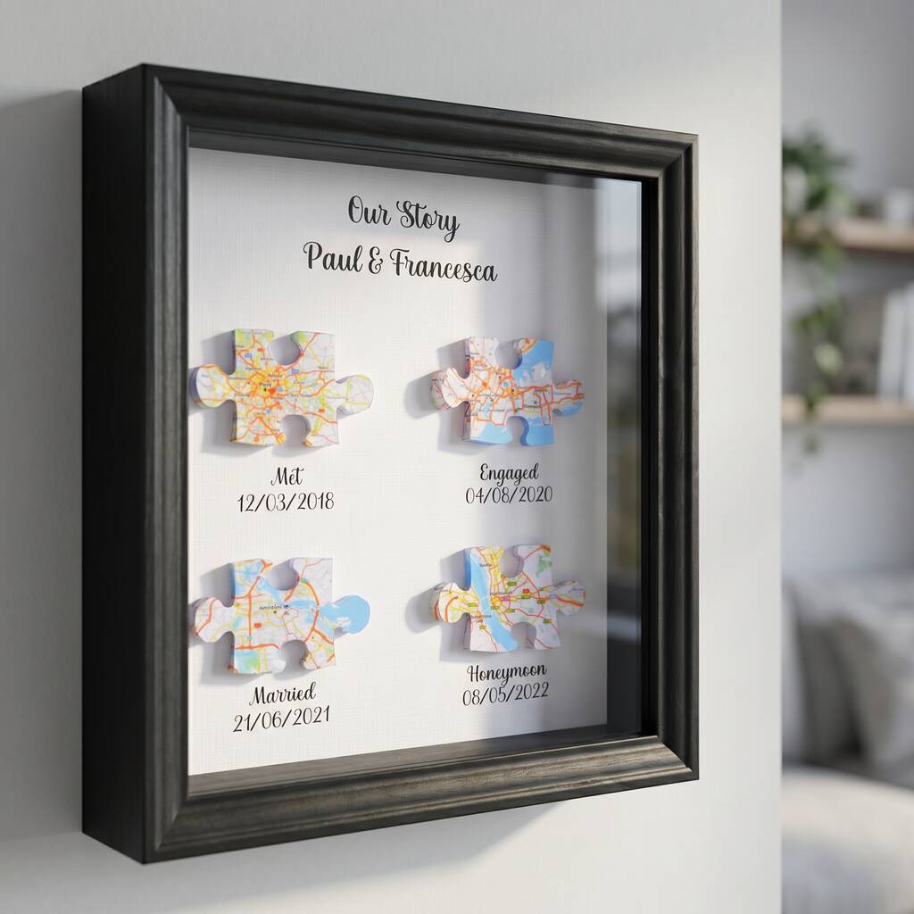 Wedding Gifts Met Engaged Married Locations Print