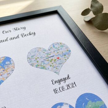 Wedding Gifts Personalised Location Maps Print Met Engaged Married