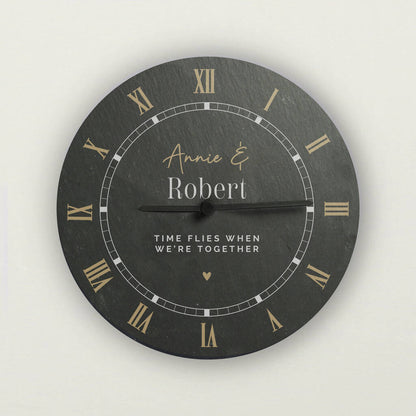 Wedding Gifts Personalised Slate Wall Clock Home Decor