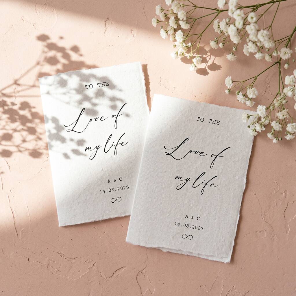 Wedding Vow Books Personalised Vow Cards Luxury Modern