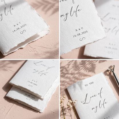 Wedding Vow Books Personalised Vow Cards Luxury Modern