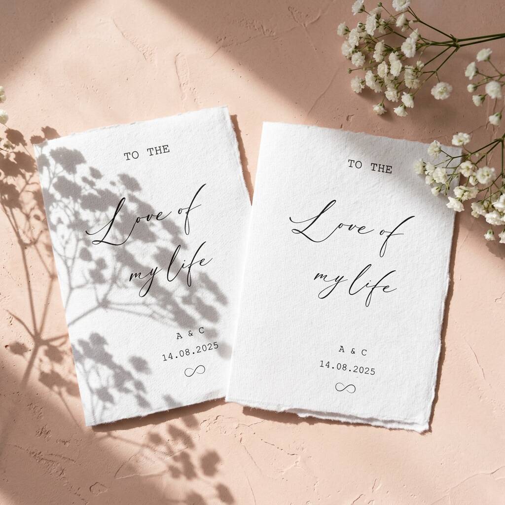 Wedding Vow Books Personalised Vow Cards Luxury Modern