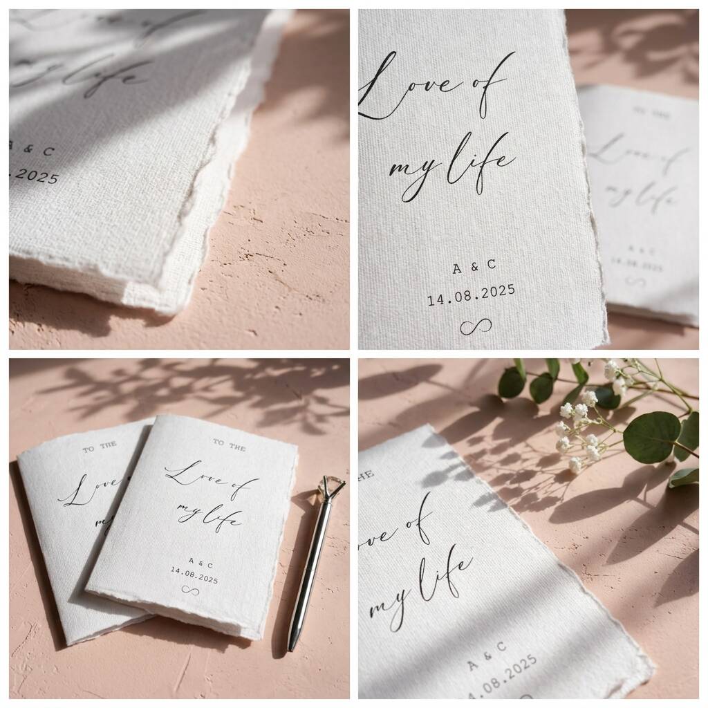 Wedding Vow Books Personalised Vow Cards Luxury Modern