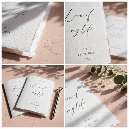 Wedding Vow Books Personalised Vow Cards Luxury Modern