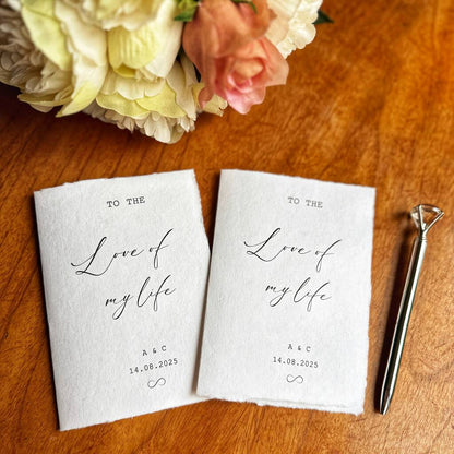 Wedding Vow Books Personalised Vow Cards Luxury Modern
