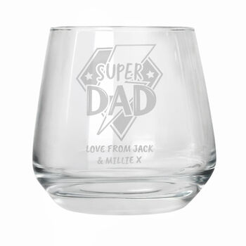 Whisky Gifts Personalised Super Dad Whisky Glass