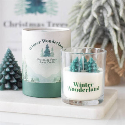 Winter Wonderland Scene Candle Christmas Gift