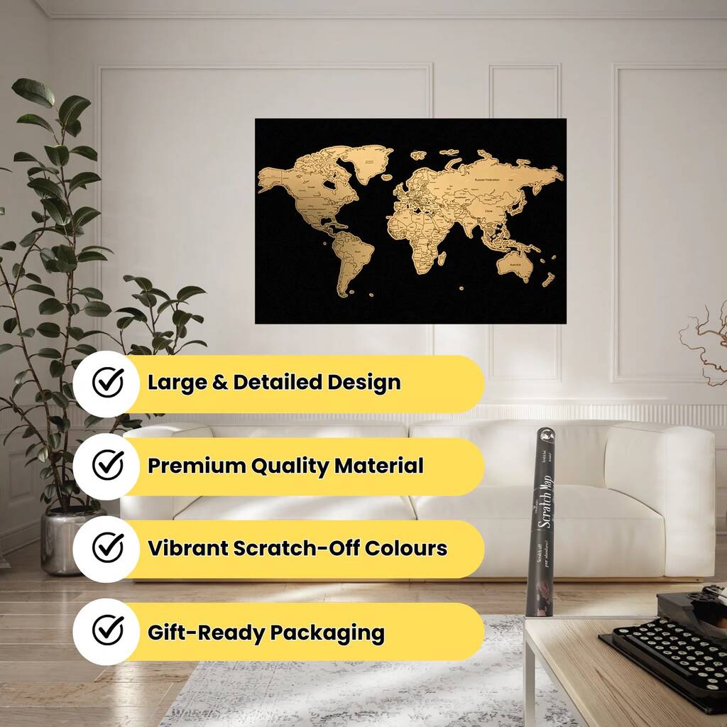 World Scratch Map Travel Gifts