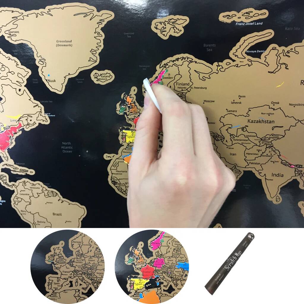 World Scratch Map Travel Gifts