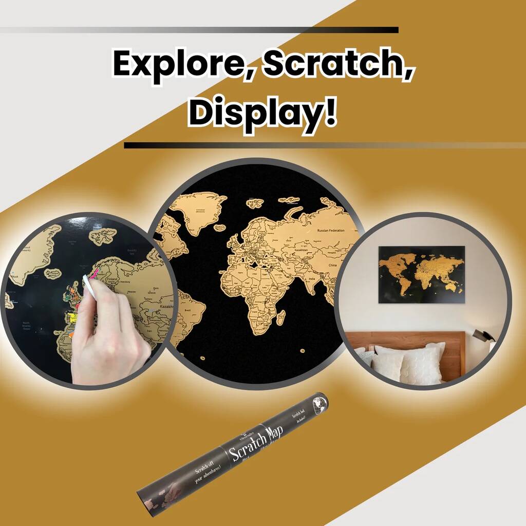 World Scratch Map Travel Gifts