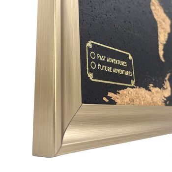 World Travel Map With Pins Cork Board Traveller Gifts